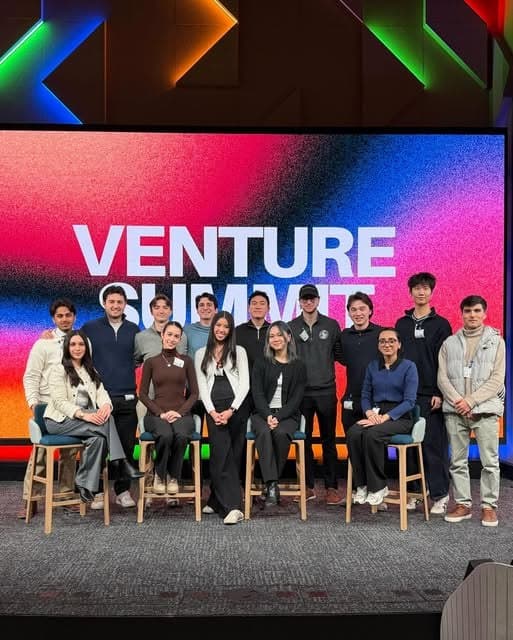The RCVC team on stage under the Venture Summit screen at Google Toronto
