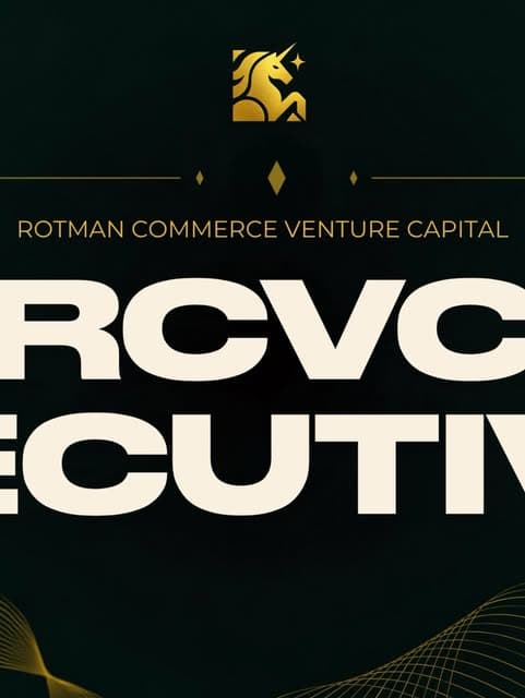 RCVC Executives 2026-2027 banner, centre panel with the unicorn mark