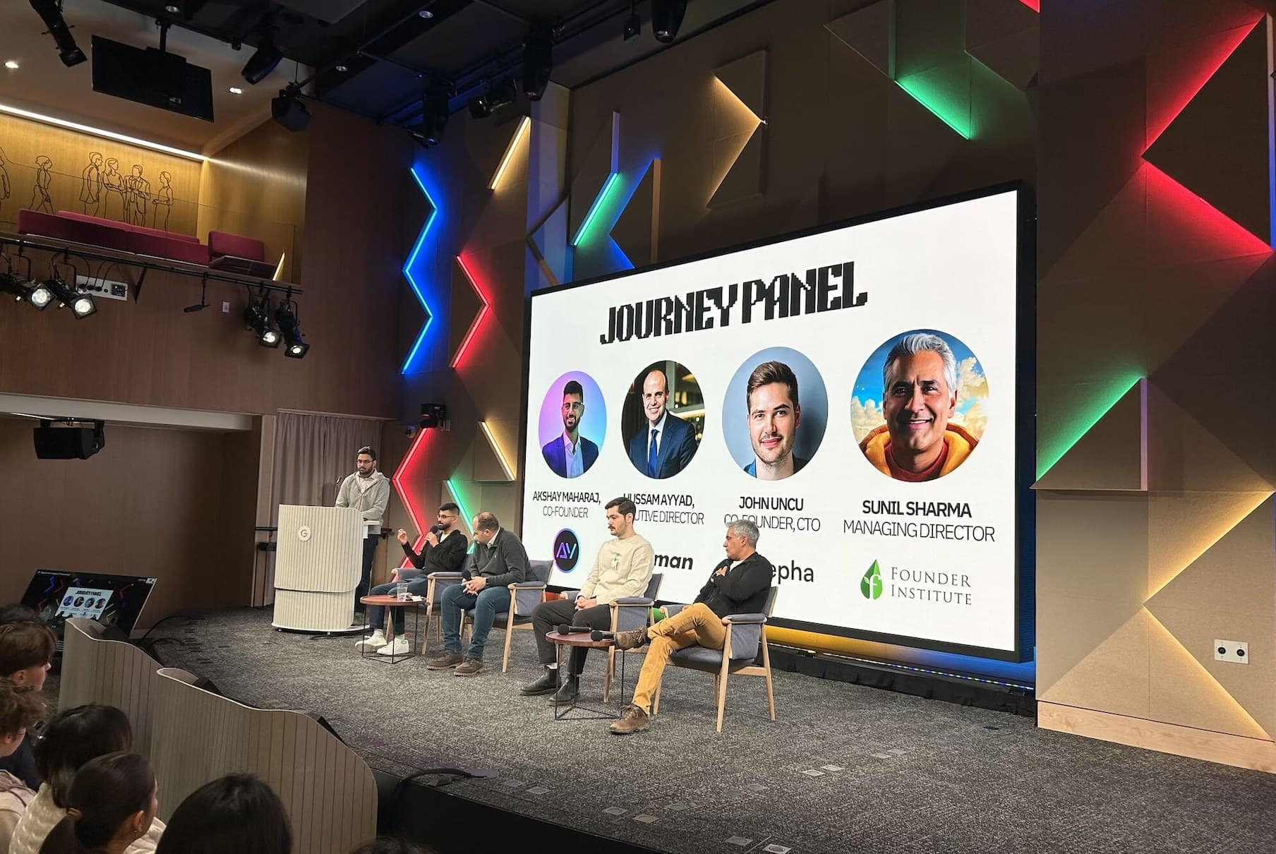 The Journey Panel on stage at the RCVC Venture Summit at Google Toronto